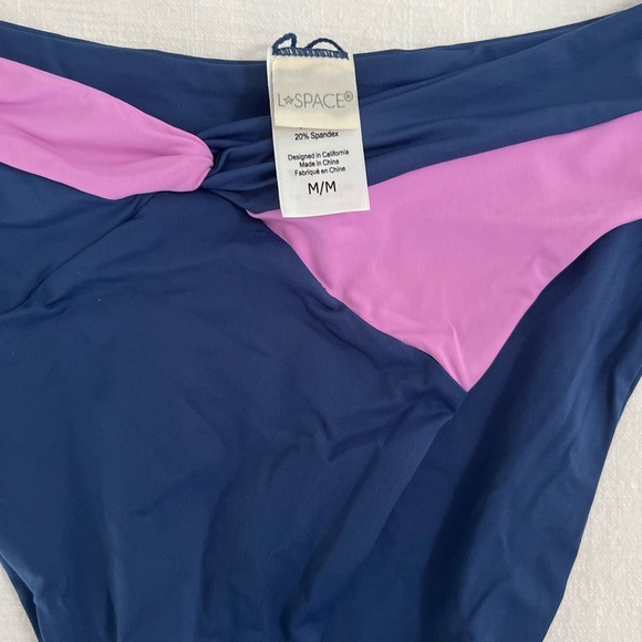 L*Space Color Block Indigo-rosebud Ringo Bikini Top and Bottom Set - Picture 3 of 7
